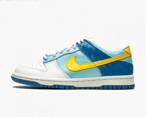 Nike SB Dunk Low GS Splash Yellow Ochre Powder Blue Dark Maroon 309601-471