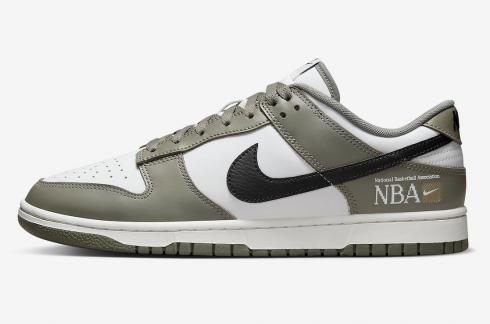 Nike SB Dunk Low NBA Paris White Neutral Olive Black FZ4624-001