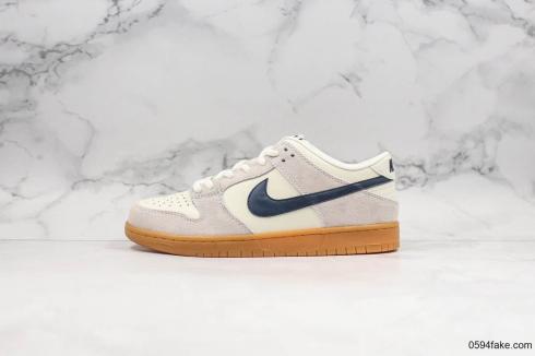 Nike SB Dunk Low Pro Retro White Blue Skate Shoes 854866-107