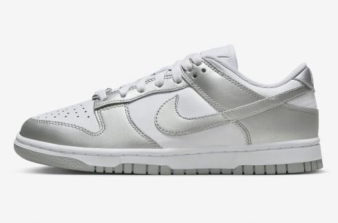 Nike SB Dunk Low White Metallic Silver Blue Joy FV1311-100