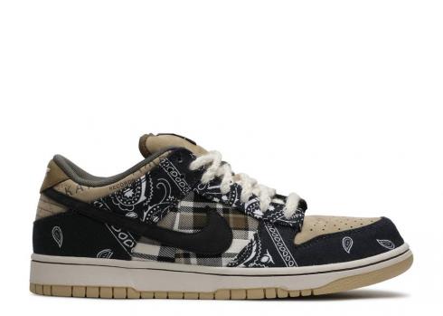 Nike Travis Scott X Dunk Low Sb Cactus Jack Parachute Brown Black Beige Petra CT5053-001