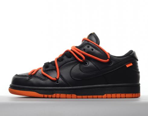 OW x FL x Nike SB Dunk Low Pro Black Total Orange CT0856-005