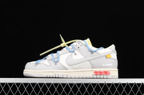 Off-White x Nike SB Dunk Low 50 OW White Grey Blue DM1602-113