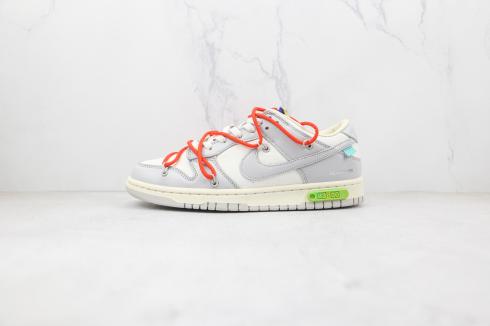 Off-White x Nike SB Dunk Low Lot 23 of 50 Sail Neutral Grey Habanero Red DM1602-126