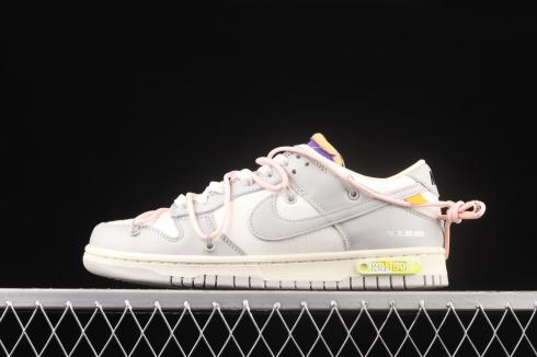 Off-White x Nike SB Dunk Low Lot 24 of 50 Sail Neutral Grey Washed Coral DM1602-119