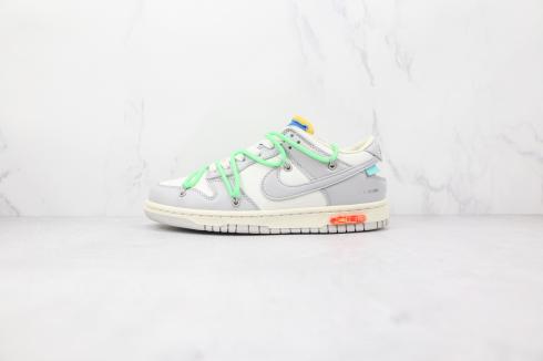 Off-White x Nike SB Dunk Low Lot 26 of 50 Sail Neutral Grey Green DM1602-116