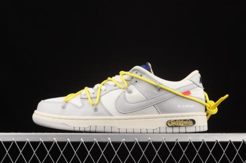 Off-White x Nike SB Dunk Low Lot 27 of 50 Neutral Grey White Yellow DM1602-120