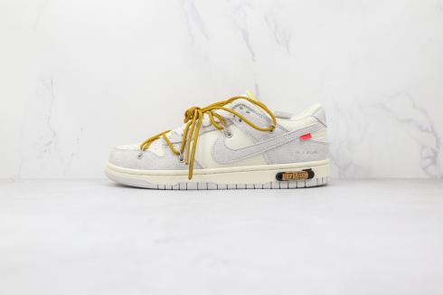 Off-White x Nike SB Dunk Low Lot 33 of 50 Neutral Grey Yellow DJ0950-105