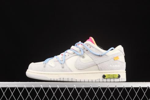 Off-White x Nike SB Dunk Low Lot 38 of 50 Neutral Grey Psychic Blue DJ0950-113