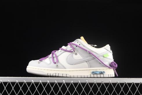 Off-White x Nike SB Dunk Low Lot 48 of 50 Neutral Grey Purple DM1602-107