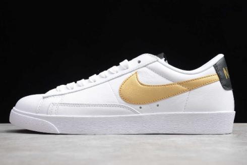 2019 Nike Blazer Low QS HH White Metallic Gold Black AV9370 107