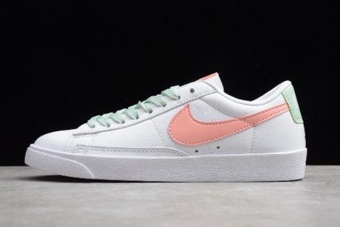 2019 Nike Wmns Blazer Low PRM White Bleached Coral AV9370 105