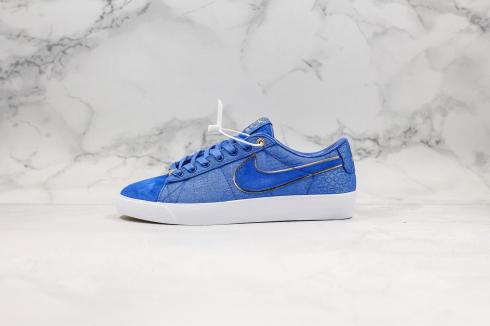 Excellence CLOT X Nike SB Blazer Low Blue White Gold Metallic CJ5842-600