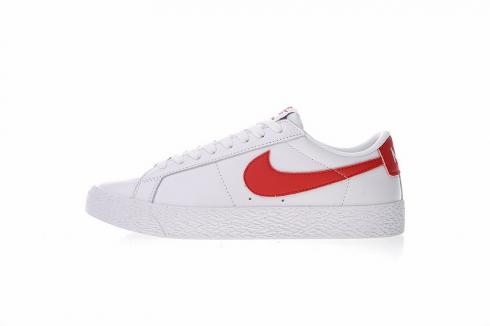 Nike SB Blazer Zoom Low Leather Summit White Red 864347-306