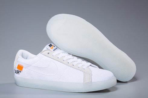 OFF WHITE X Nike Blazer Low GT SB Shoes Whitw All Orange