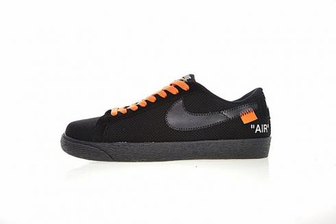 OFF WHITE x Virgil Abloh x Nike SB Blazer Zoom Low Black Grey Orange Mesh 864347-168