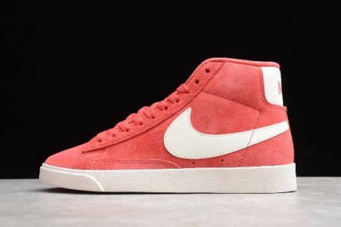 2019 Nike Blazer Mid 77 VNTG Suede Speed Red Sail Black 917862 602