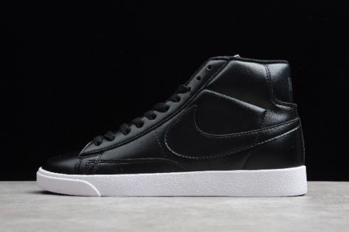 2019 Nike Blazer Mid Vintage Black Black White 917862 001