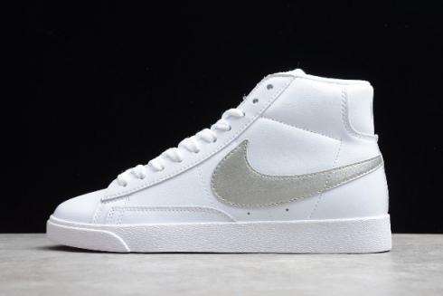 2019 Nike Blazer Mid Vintage White Metallic Silver 917862 101