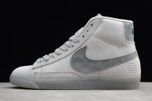 2019 Reigning Champ x Nike SB Zoom Blazer Mid Light Grey Deep Grey Reflective 371761 009