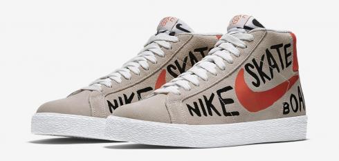 Geoff McFetridge x Nike SB Blazer Summit White Team Orange 819861-188