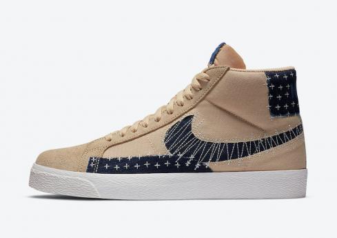 Nike Blazer Mid SB Sashiko Pack Sesame Gum Light Brown CT0715-200