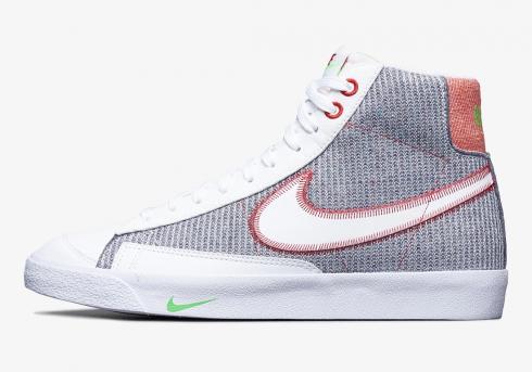 Nike SB Blazer Mid 77 Recycled Jerseys Pack Grey Sport Red Electric Green CW5838-022
