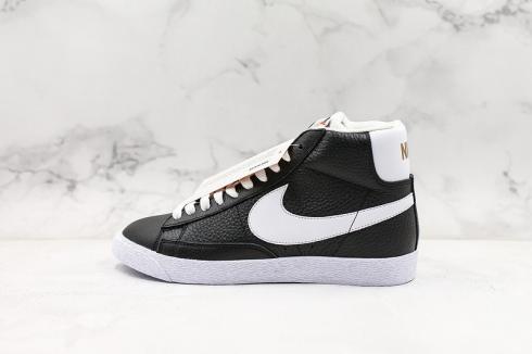 Nike SB Blazer Mid Leather Vintage Black Running Shoes 525366-002