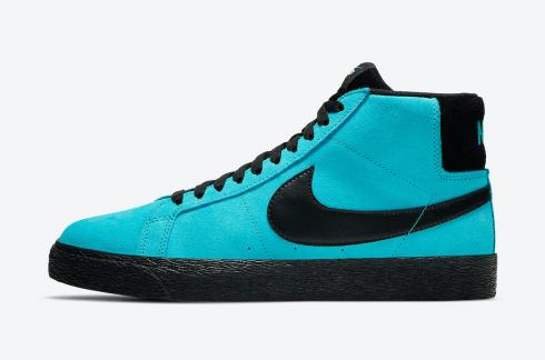 Nike SB Zoom Blazer Mid Baltic Blue White Black Shoes 864349-400