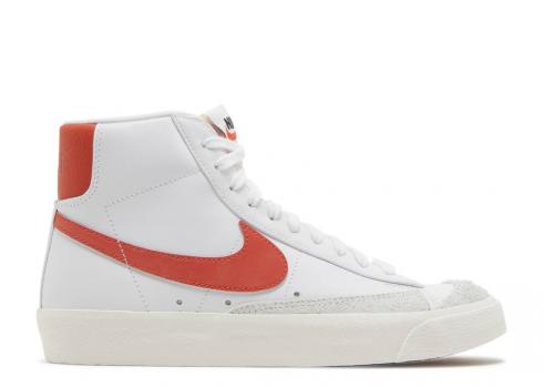 Nike Womens Blazer Mid 77 White Orange Cinnabar Mantra Sail DZ4408-100