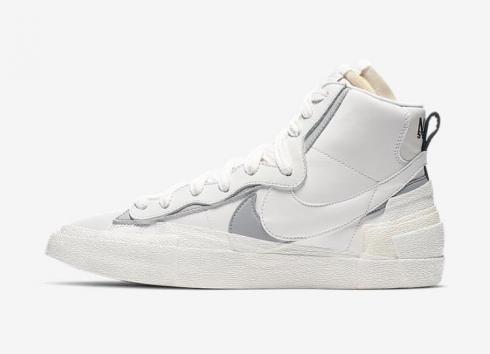 Sacai x Nike SB Blazer Mid White Wolf Grey Running Shoes BV8072-100