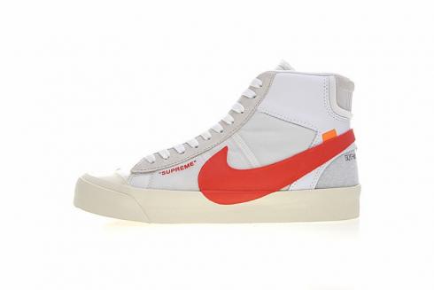 Supreme x Nike Blazer Mid x Off White OW White Red AA3832-006