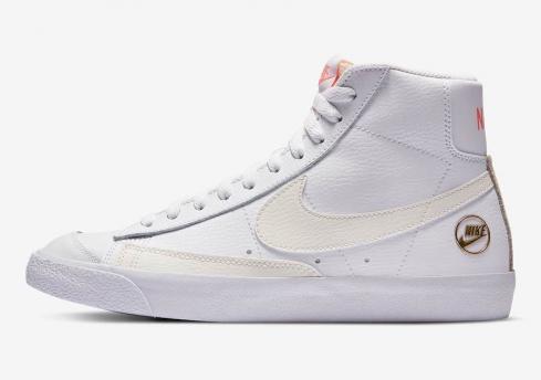 Wmns Nike SB Blazer Mid 77 Vintage White Metallic Gold Atomic Pink DC1421-100