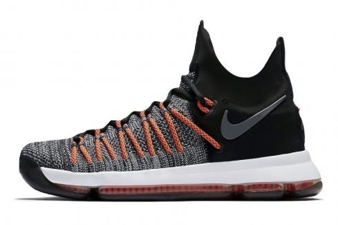 Nike KD 9 Elite Hyper Orange Black White Dark Grey 878637-010