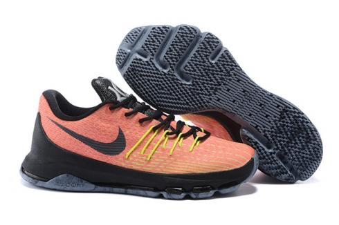 Nike KD 8 Hunts Hill Sunrise Kevin Durant Basketball Sneakers Org Blk 749375-807