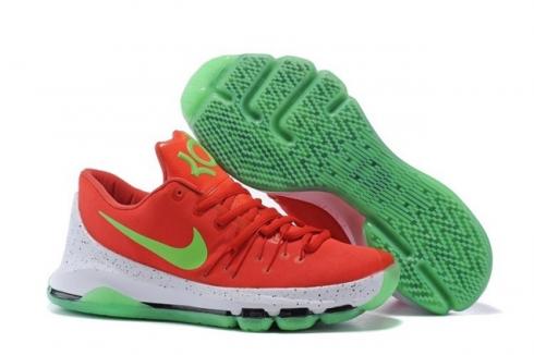 Nike KD 8 Kevin Durant Men Basketball Sneakers University Red Orange Green 749375-805