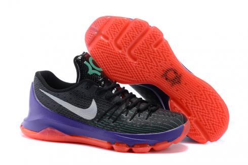 Nike KD 8 VIII Black White Green Shock Hyper Orange 749375-013