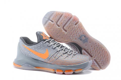 Nike KD VIII 8 EXT Metallic Grey Orange Men Basketball Sneakers Shoes 749375-008