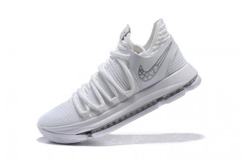 Mens Nike KD 10 Platinum Tint Vast Grey White Basketball Shoes 897816 009