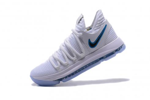 Nike KD 10 Numbers White Game Royal University Gold Basketball Shoes 897815 101