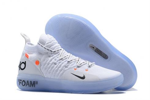Off White X Nike Zoom KD 11 White Black AO2605