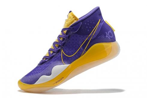 Nike Zoom KD 12 EP Lakers Purple Yellow Basketball Shoes AR4229-985