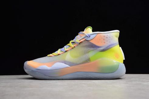 Nike Zoom KD 12 NRG EP EYBL Nationals Light Purple Orange Yellow Kevin Durant Basketball Shoes CK1200-900