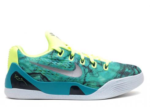 Nike Kobe 9 Em Gs Easter Volt Turbo Green Silver Metallic 653593-300