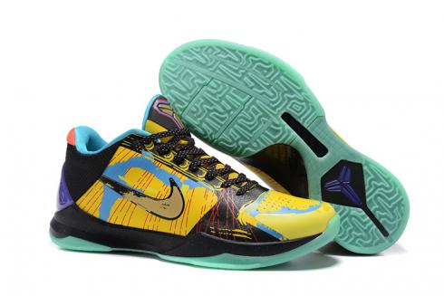 Nike Zoom Kobe V 5 Low Colorful Master Class Luminous Men Basketball Shoes 639691-700