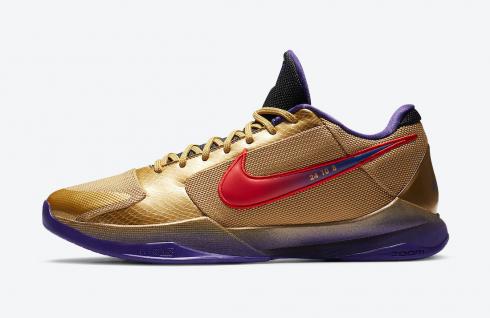 Undefeated x Nike Zoom Kobe 5 Protro Hall Of Fame Purple Gold DA6809-700