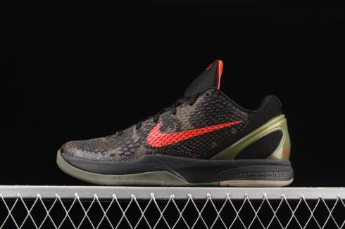 Nike Zoom Kobe 6 Italian Camo Crimson Black White Multi-Color 429659-900