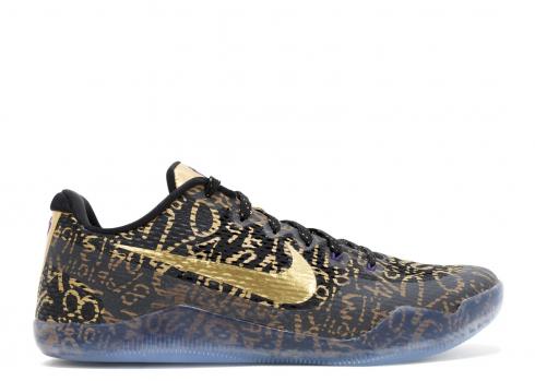 Kobe 11 Low Mamba Day Purple Black Varsity Gold Metallic 865773-991B