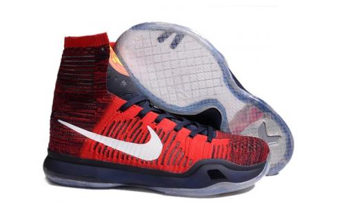 Nike Kobe X 10 Elite High American USA University Red Shoes 718763 614
