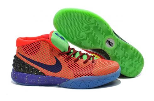 Nike Kyrie Irving 1 I Men Shoes What The Bel Air Orange Yellow Blue Green 705278